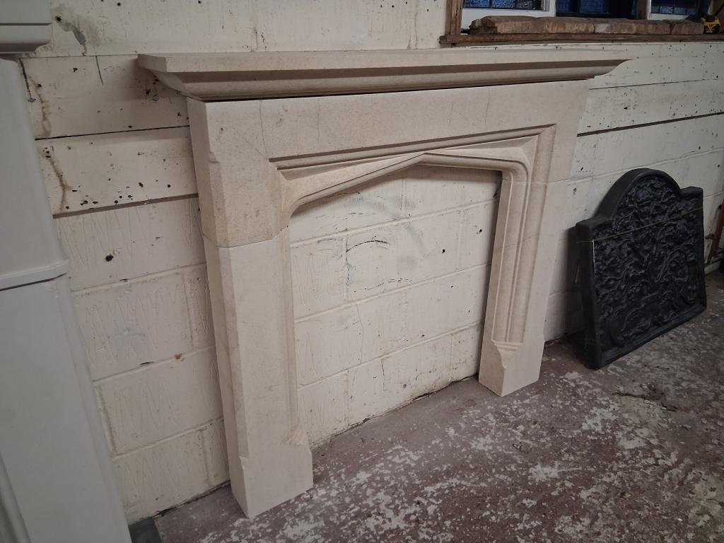 stone fireplace