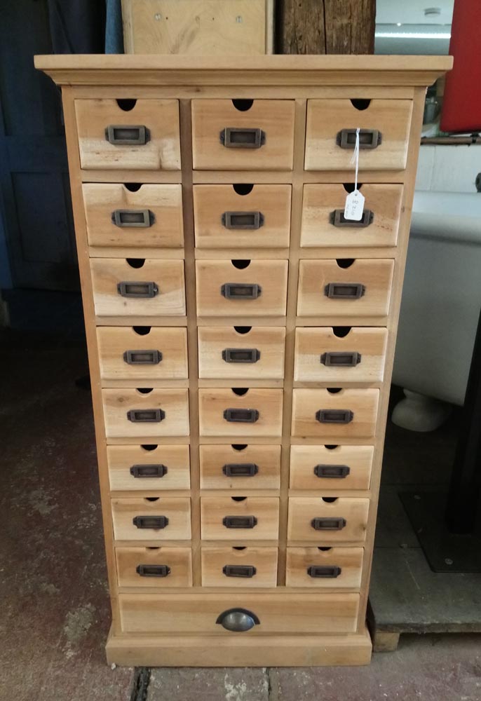 Teak Set Of Drawers<br>100cm high 50cm wide