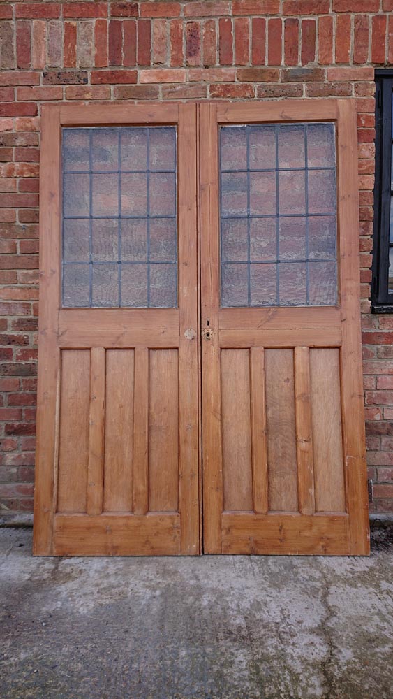 <p>Pair 1930s Glazed leaded doors</p><p>5 feet x 7 feet</p>