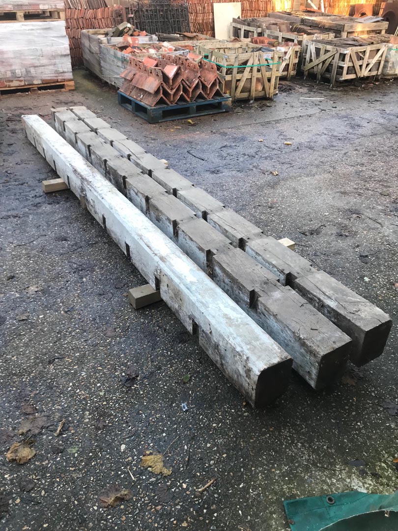 <p>3 Elm Beams</p><p>7" x 9" x 14 feet long