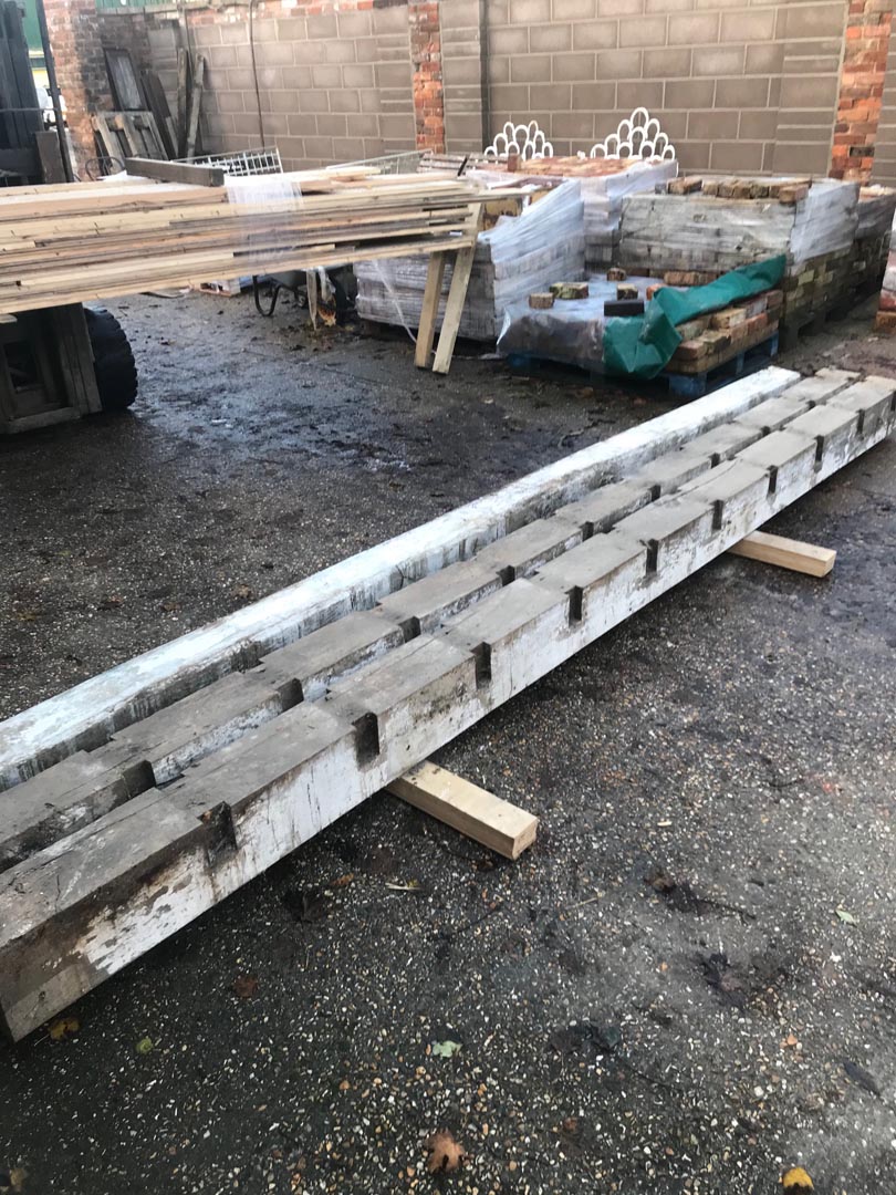 <p>3 Elm Beams</p><p>7" x 9" x 14 feet long