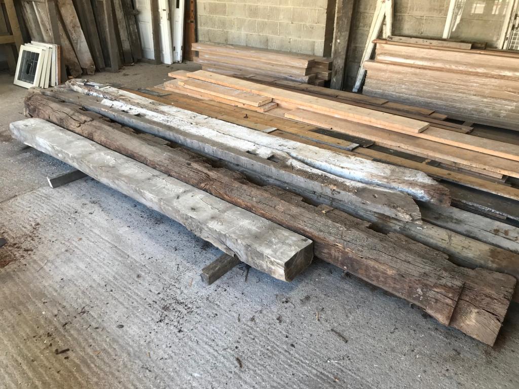 <p>Selection of large Oak and Elm beams</p>