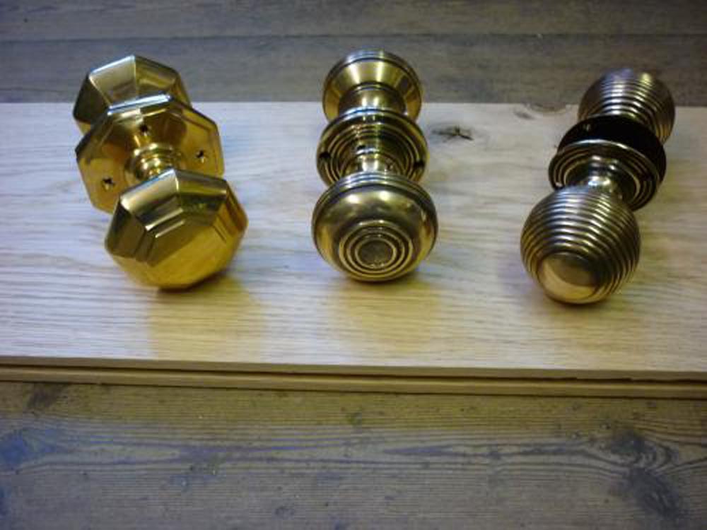 Selection of large brass door handles