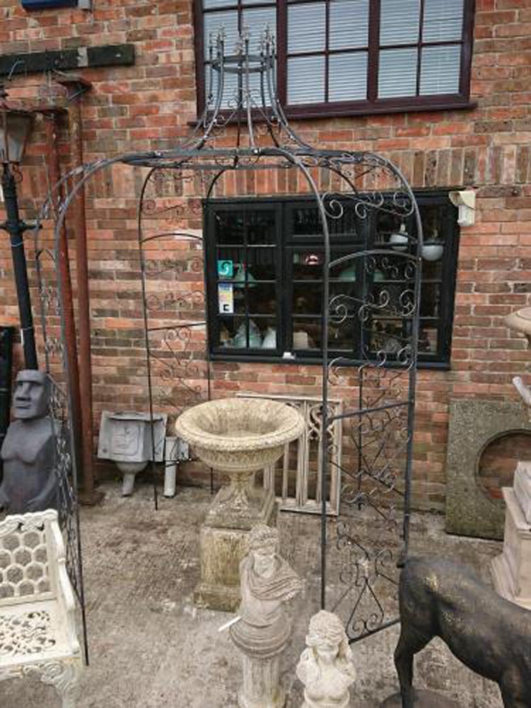 <p>Crown Gazebo 
3.1 meters high x 2.1 meters wide</p><p>Hand Made in England