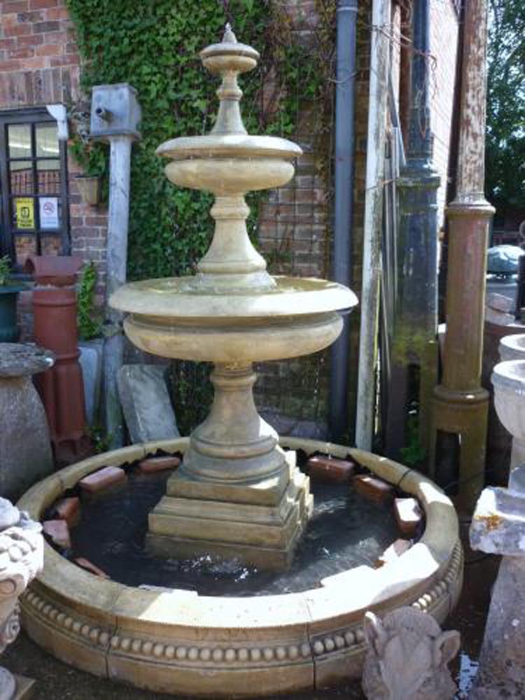 2 Tier Fountain and Surround<br>2.3m high    2.1m wide