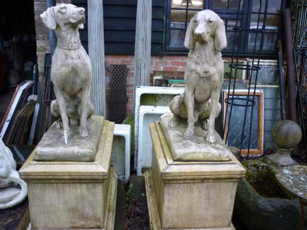 Hunting Dogs On Plinths