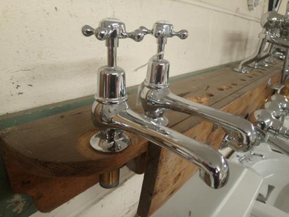 Long Reach Chrome Bath Taps