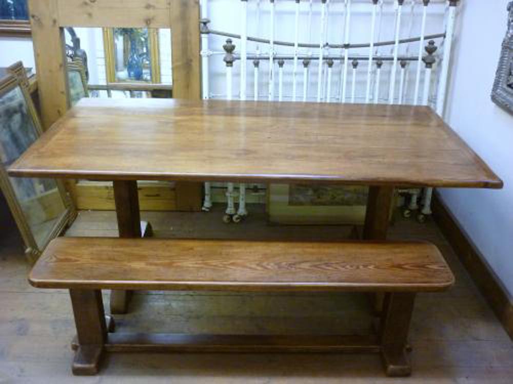 <p>Table and Bench made to order from reclaimed timber